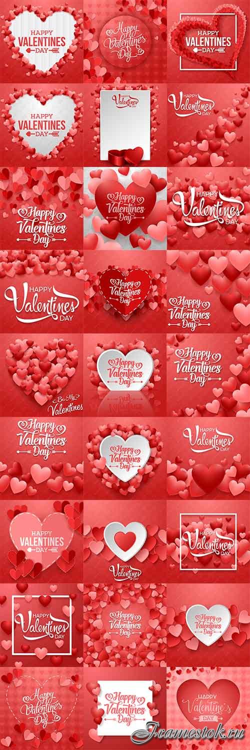       -   / Romantic heart backgrounds - Vector Graphics