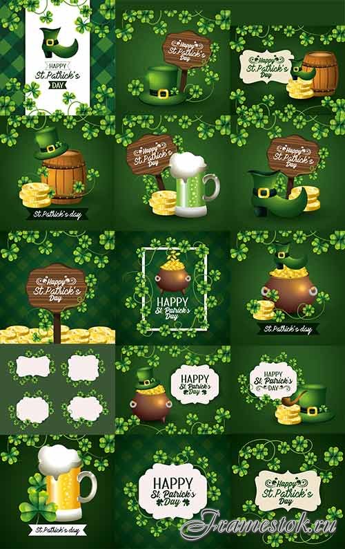  Happy Saint Patricks day - 2 - Vector Graphics 