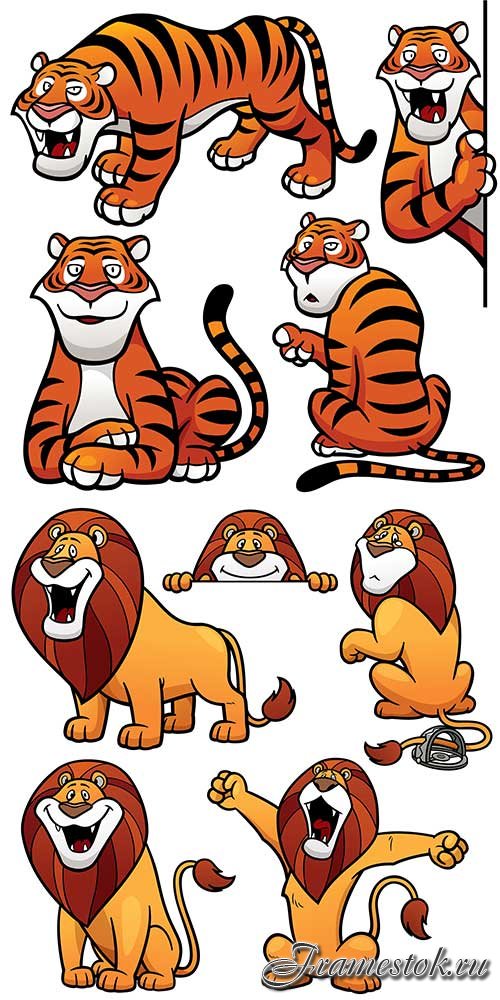    -   / Tigers and lions - Vector Graphics