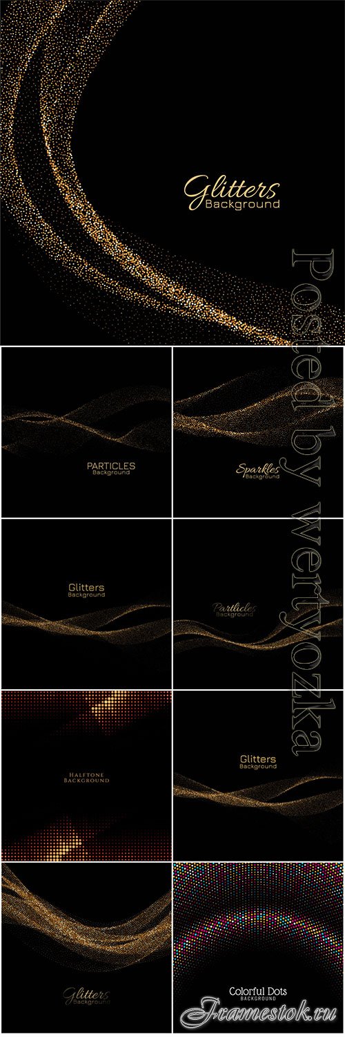 Modern golden sparkles decorative vector background