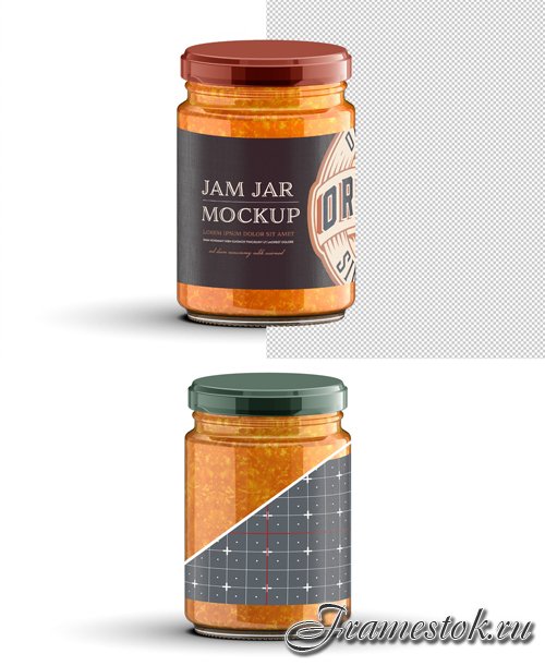 Vintage Style Jam Jar Mockup
