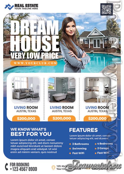 Real Estate Business Flyer PSD Template
