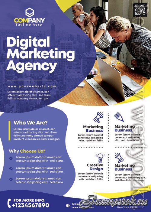 Marketing Agency Flyer PSD Template