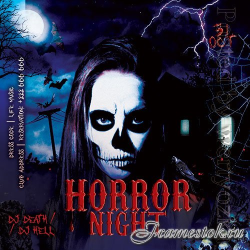 Horror Night Flyer PSD Template