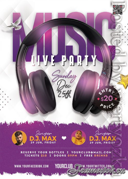 Live Music Event PSD Flyer Template