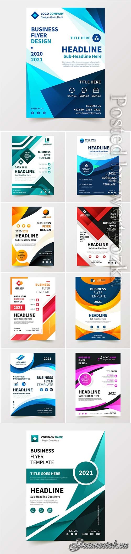 Business flyer in vector template