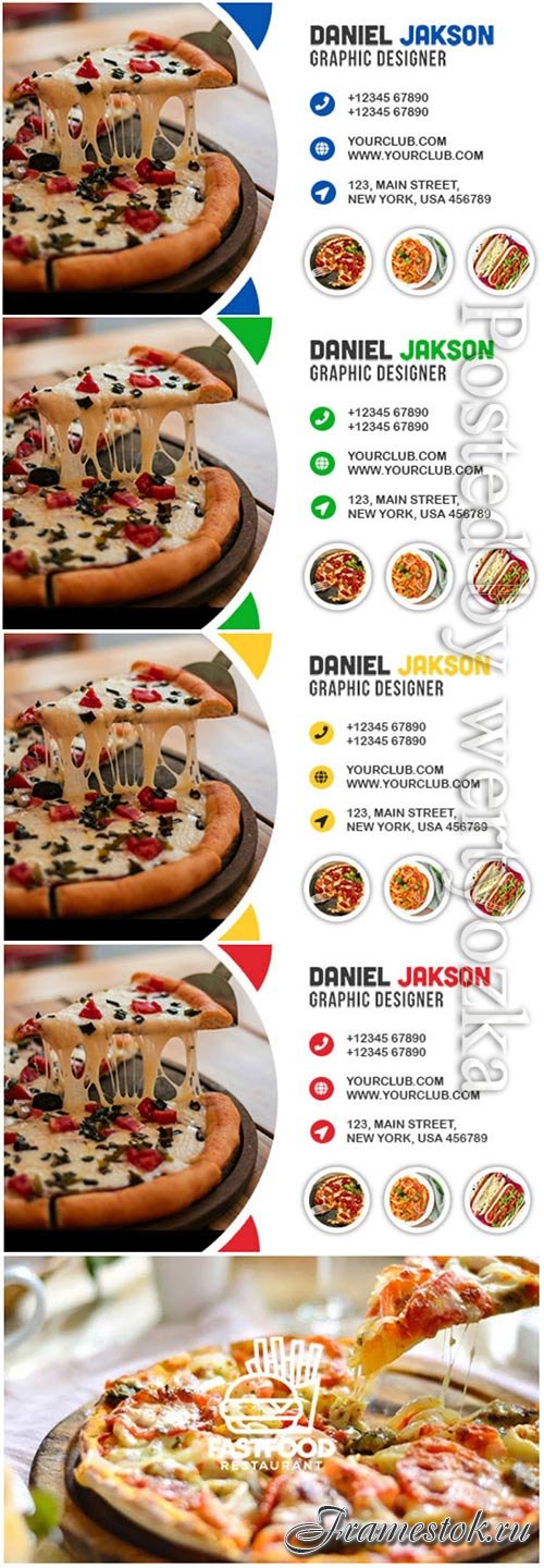 Fast Food Restaurant Business Card Design