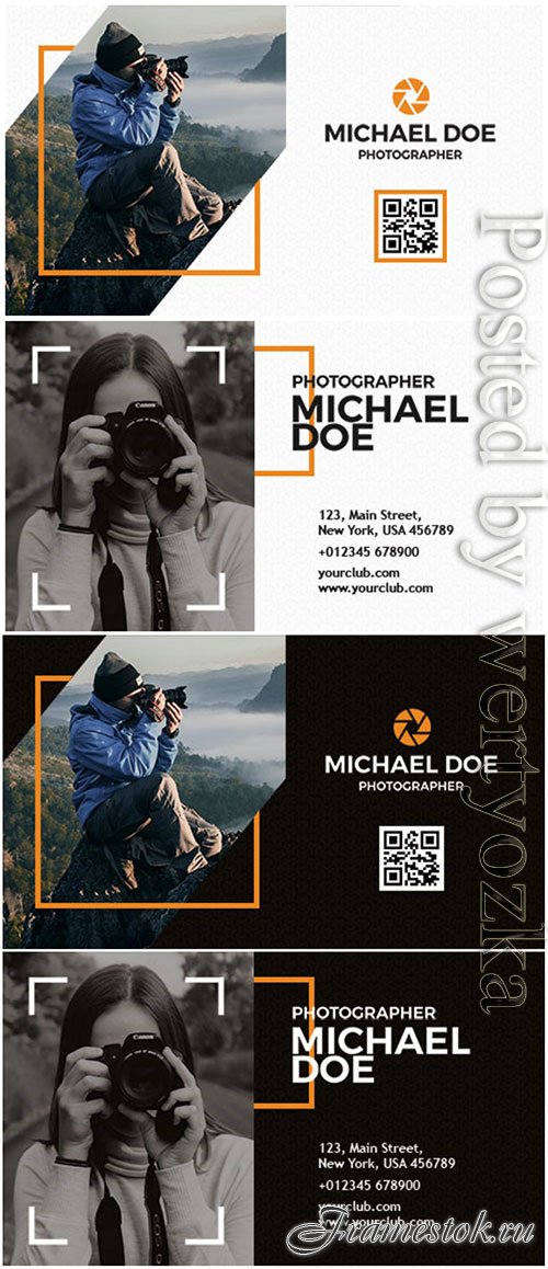 Photography Business Cards Template PSD