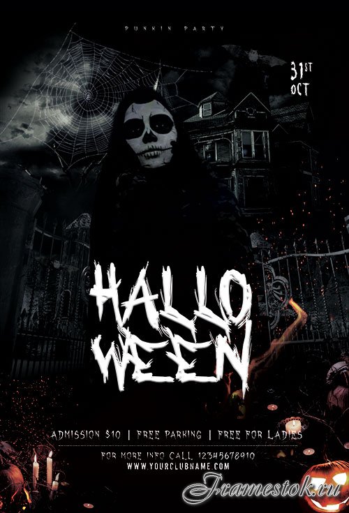 The Witching Hour Halloween - Premium flyer psd template
