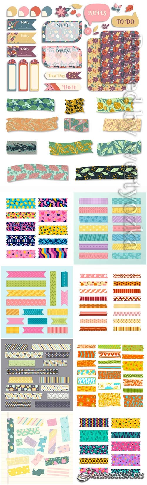 Hand drawn washi tape collection