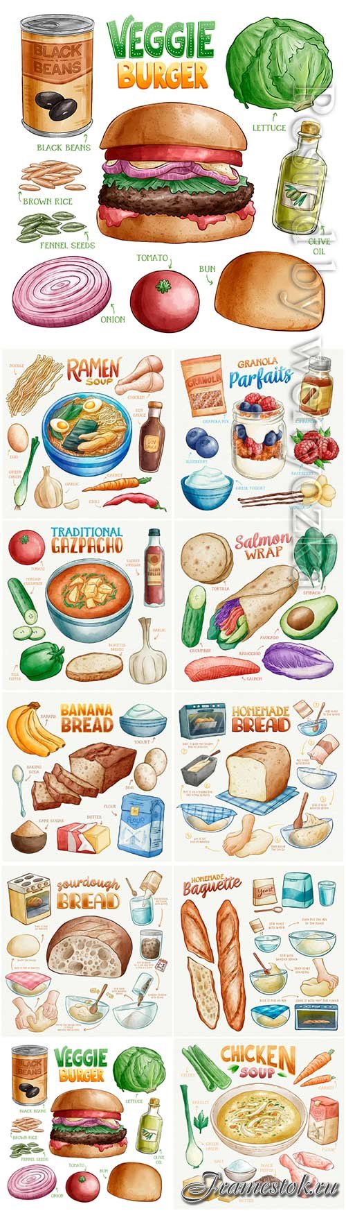 Foood vector set