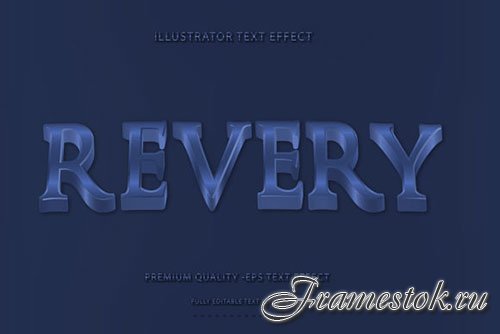 Wavey Revery Text Style With Royal Blue Accent