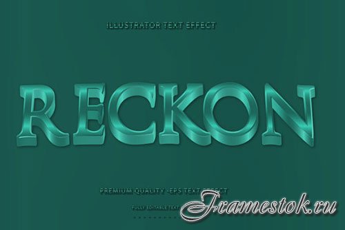 Wavey ReckonText Style with Teal Accent