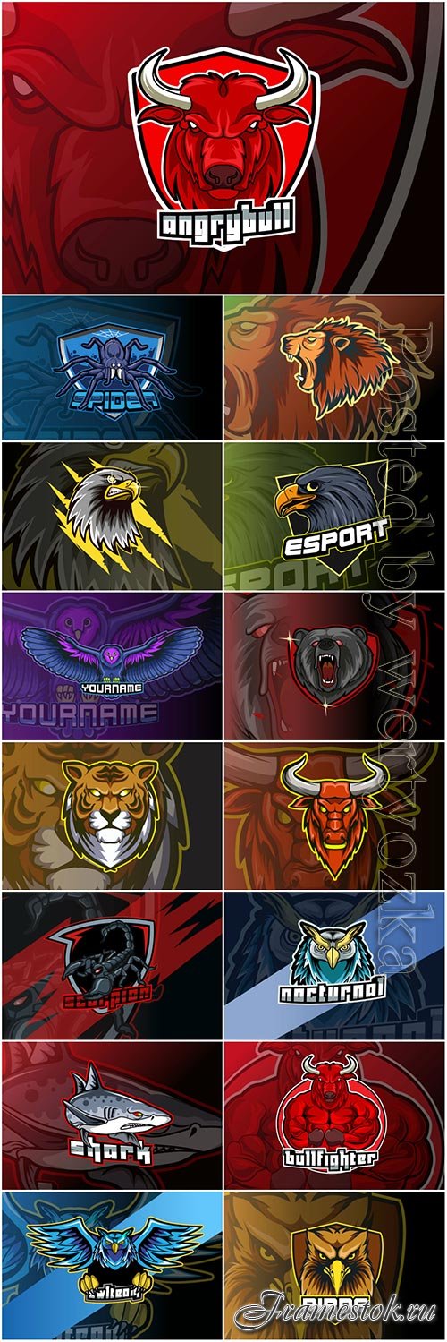 Mascot esport logo design premium vector vol 25