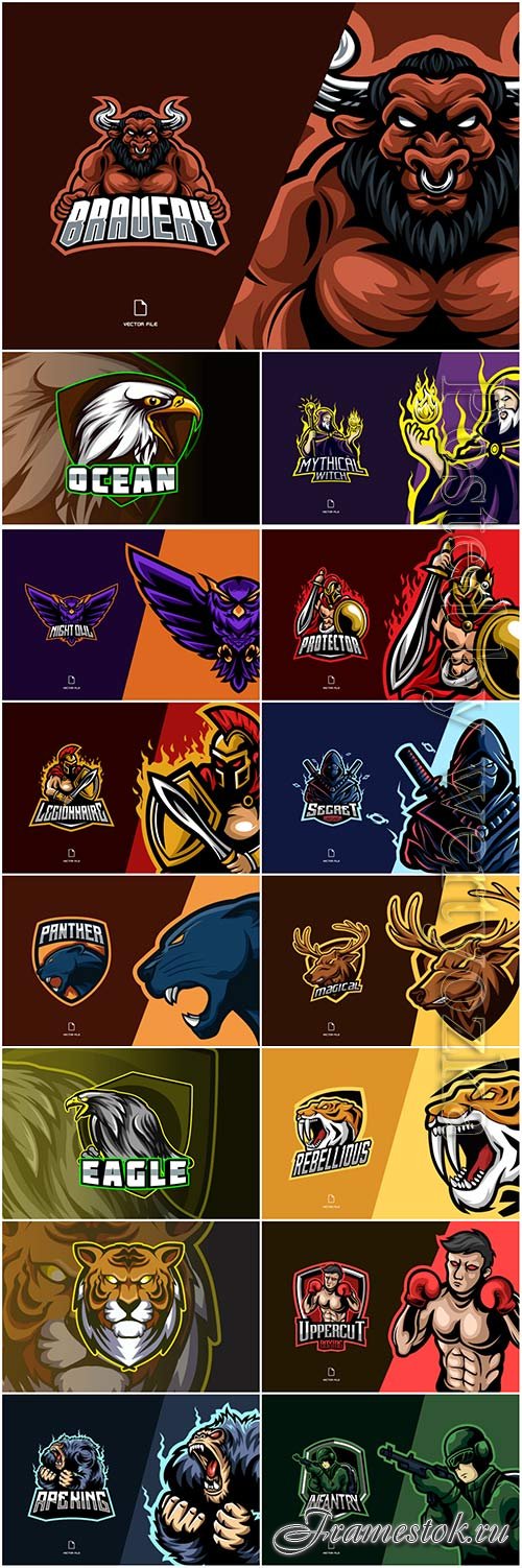 Mascot esport logo design premium vector vol 45