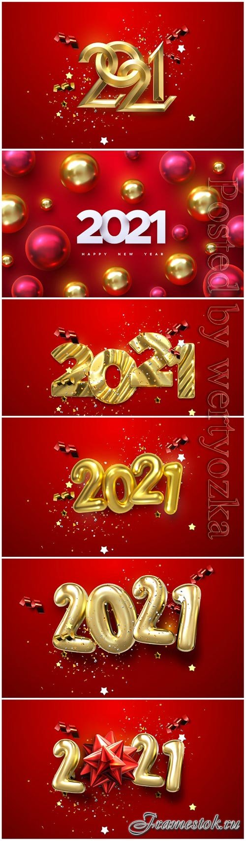 Vector numbers 2021 for new year illustration