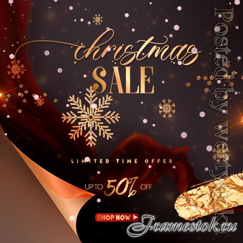 Christmas Sale Banner Post PSD Template
