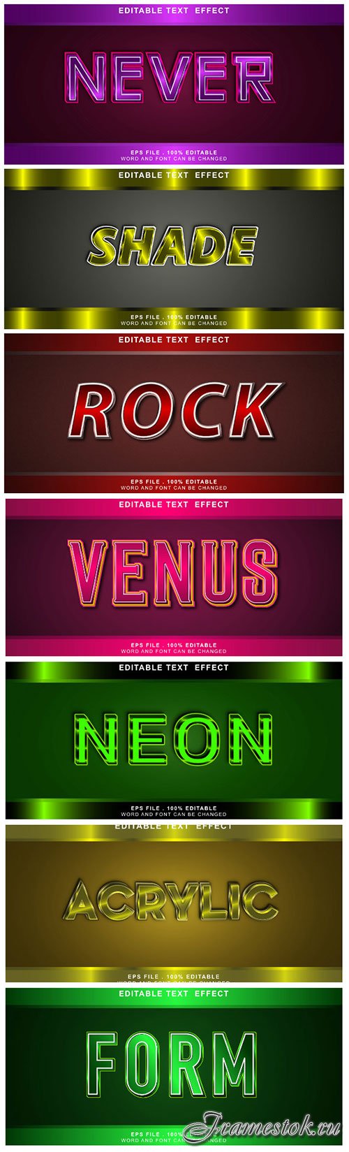 3d editable text style effect vector vol 152