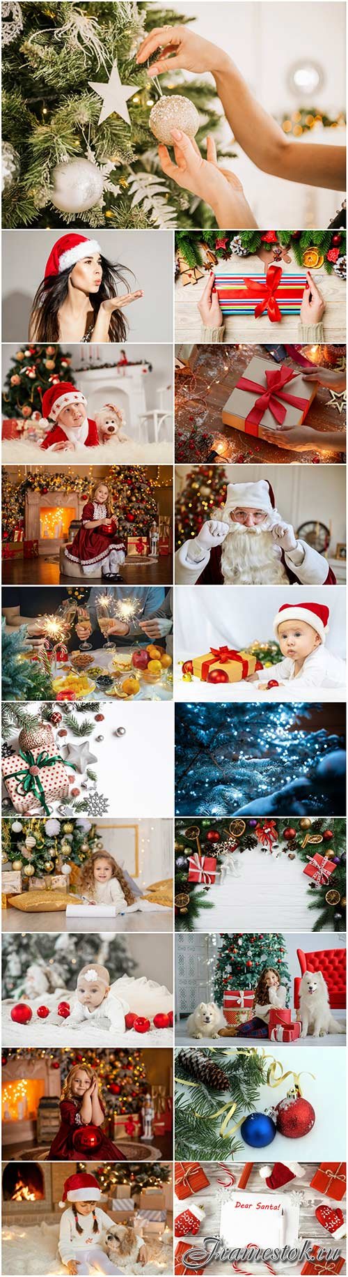 Happy new and Merry christmas holidays stock photo