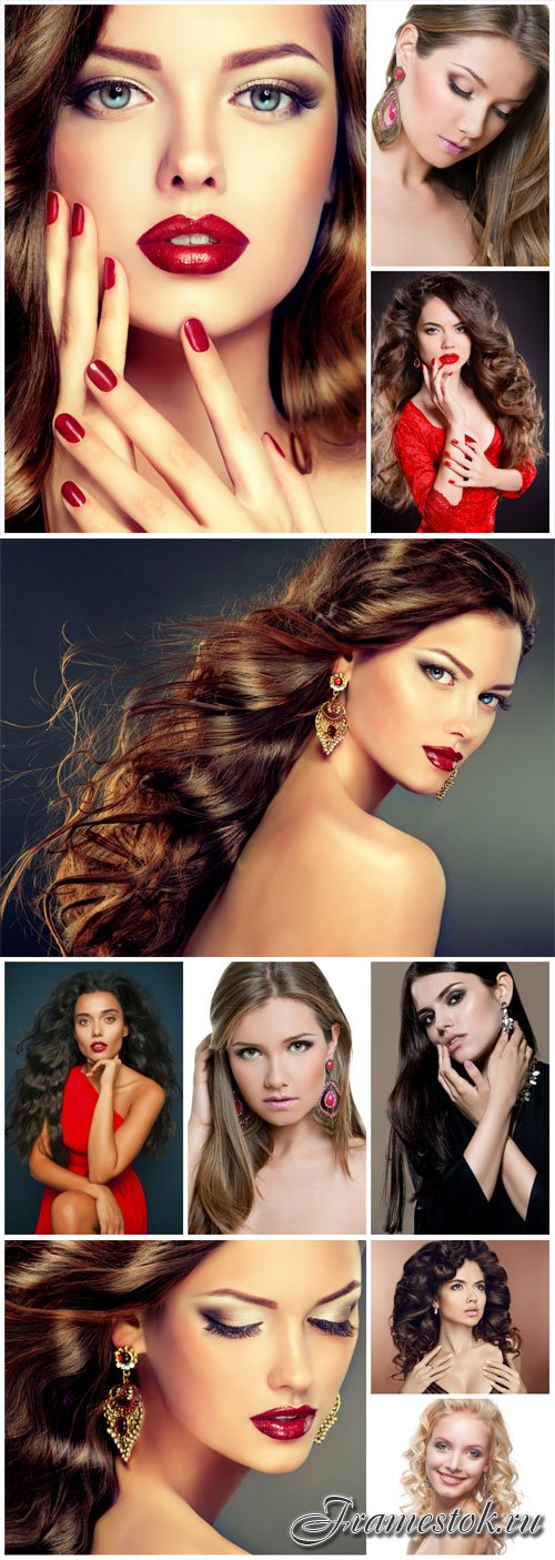 Women with beautiful makeup stock photo