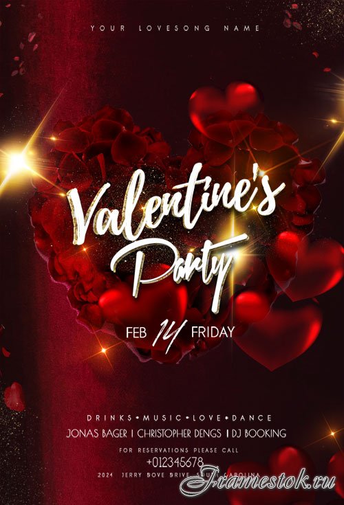 Happy Hearts Day PSD Flyer Template