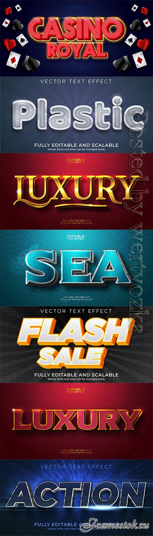 3d editable text style effect vector vol 235