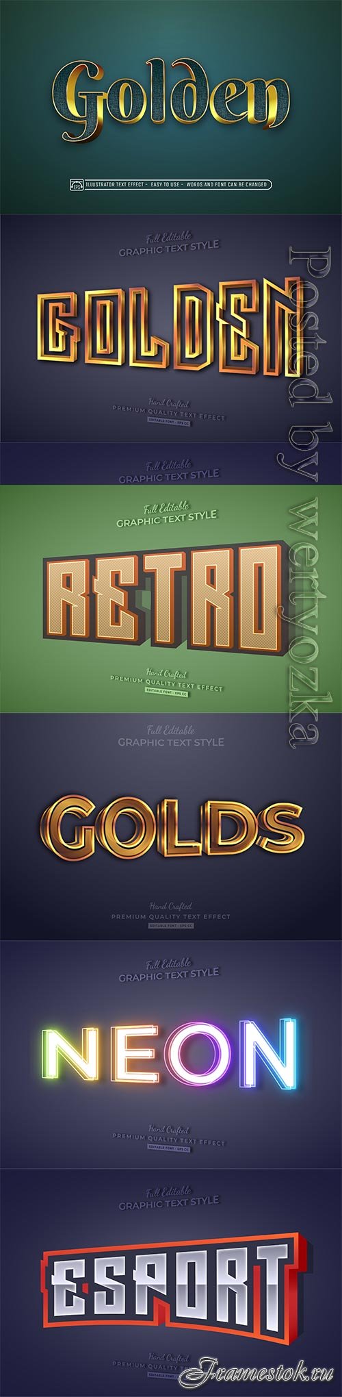 3d editable text style effect vector vol 234