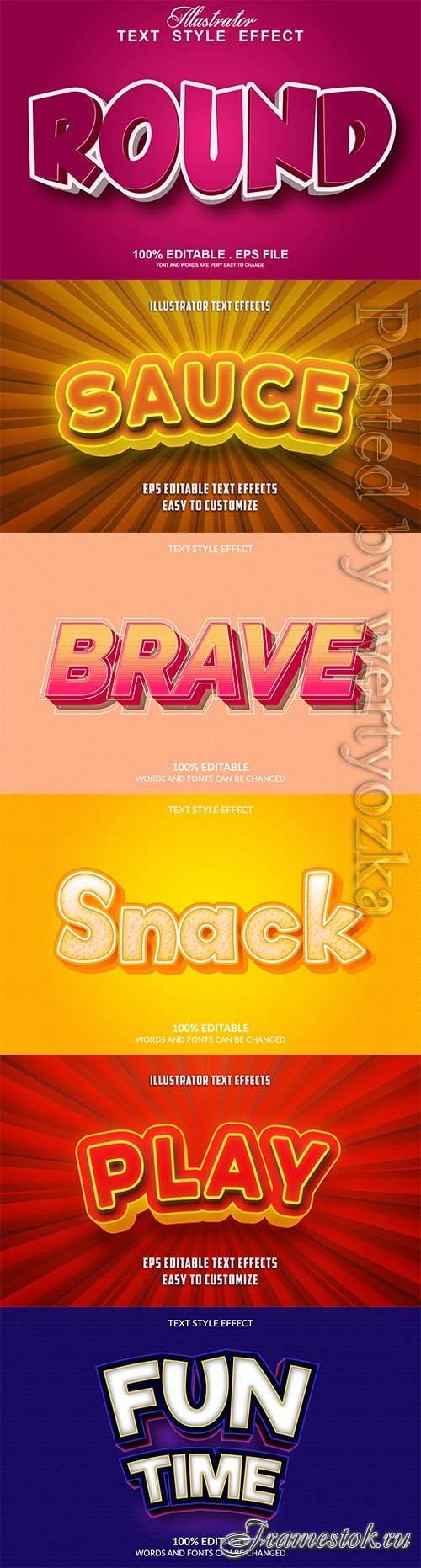 3d editable text style effect vector vol 229