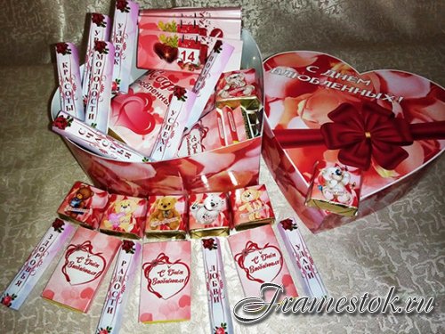 Шокобокс в подарок на День Влюбленных - Большое сердце