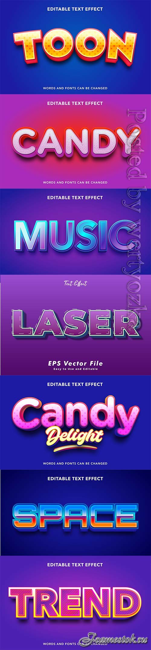 3d editable text style effect vector vol 249