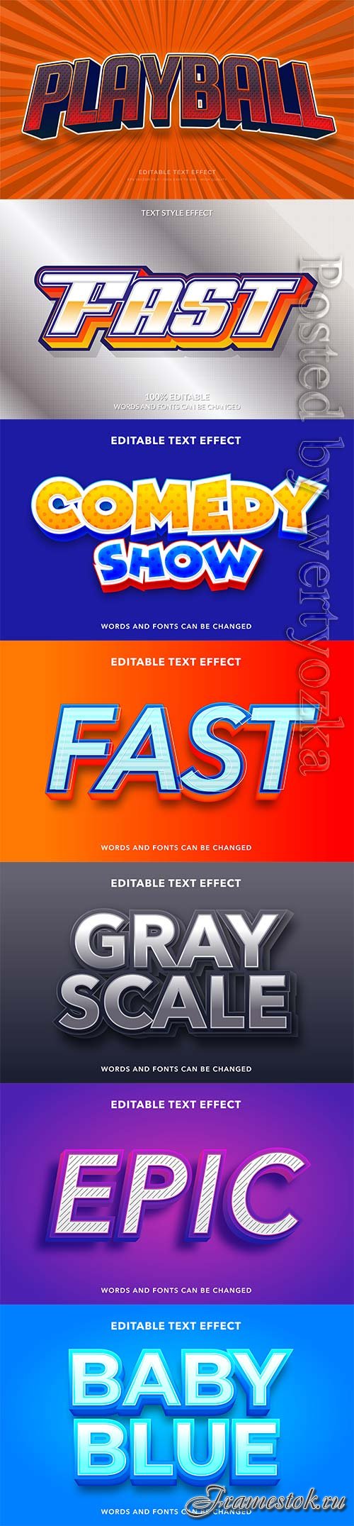 3d editable text style effect vector vol 248