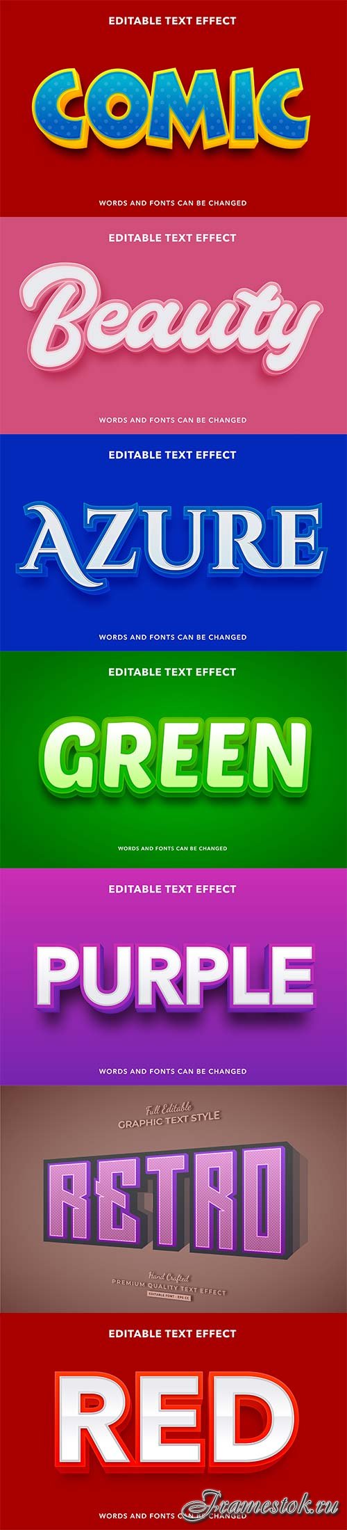 3d editable text style effect vector vol 247