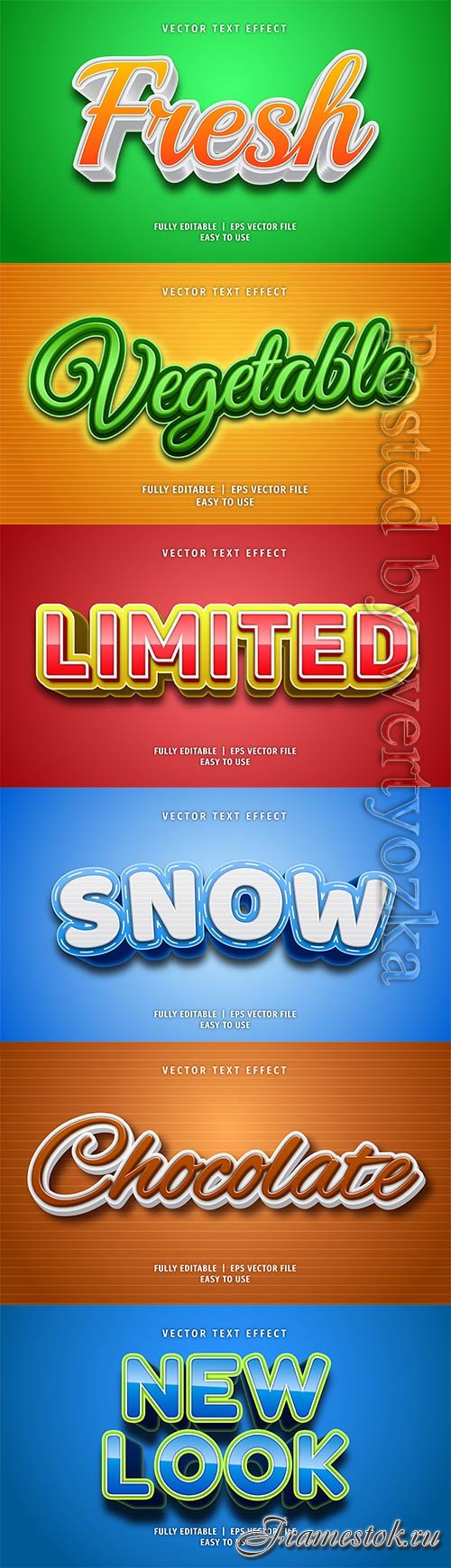 3d editable text style effect vector vol 291