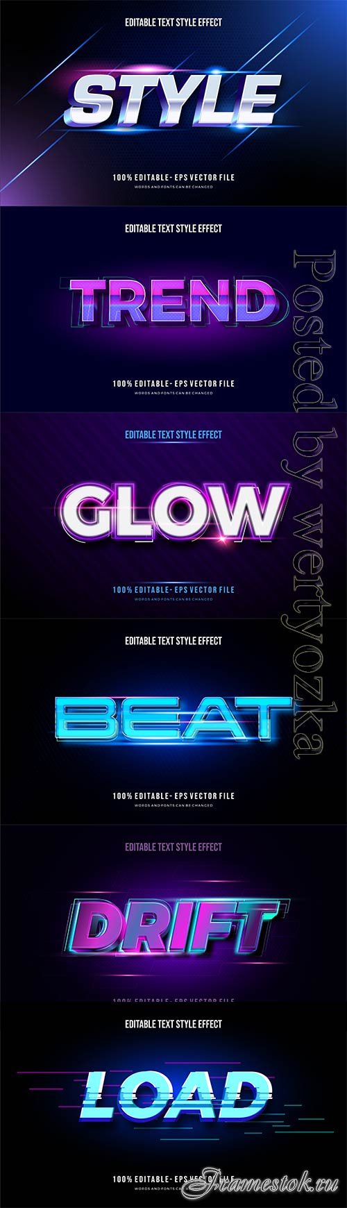 3d editable text style effect vector vol 292