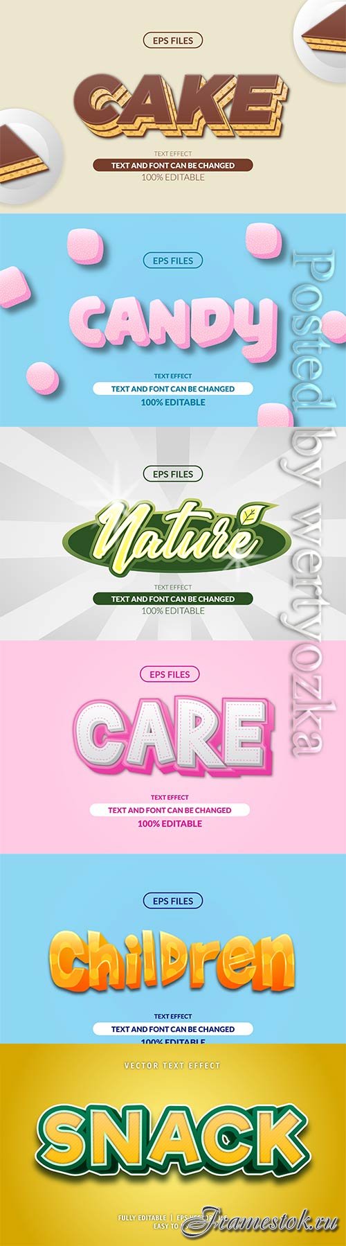 3d editable text style effect vector vol 290