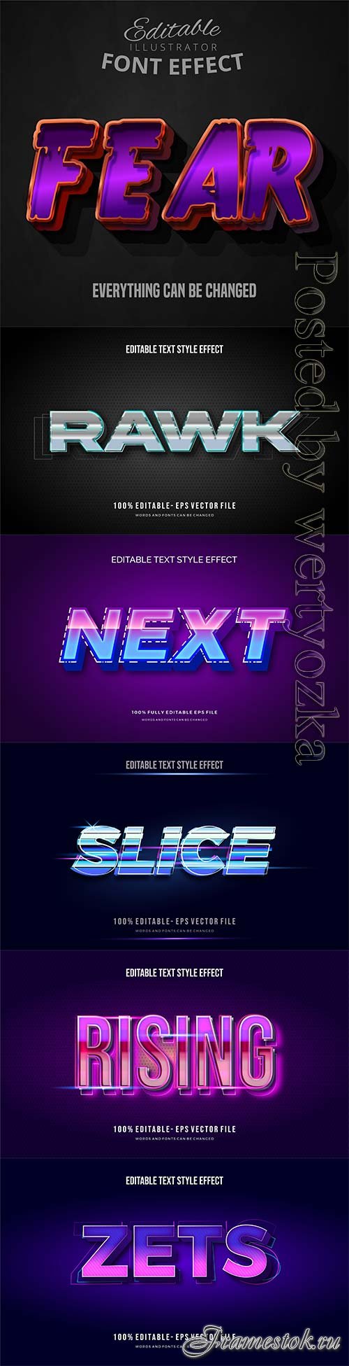 3d editable text style effect vector vol 299