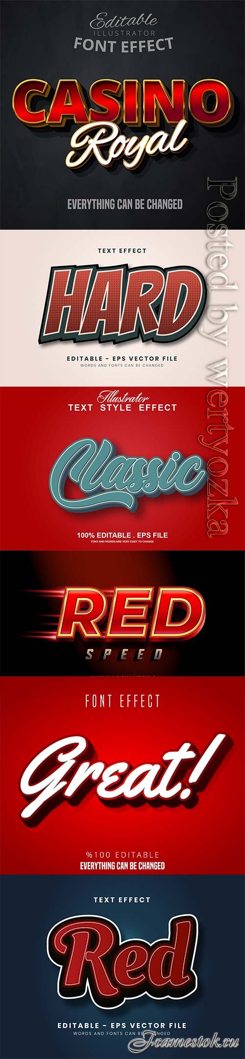 3d editable text style effect vector vol 297