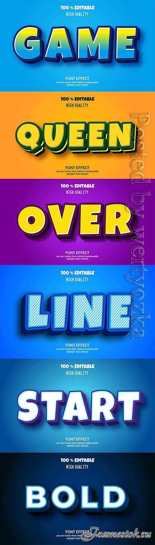 3d editable text style effect vector vol 314