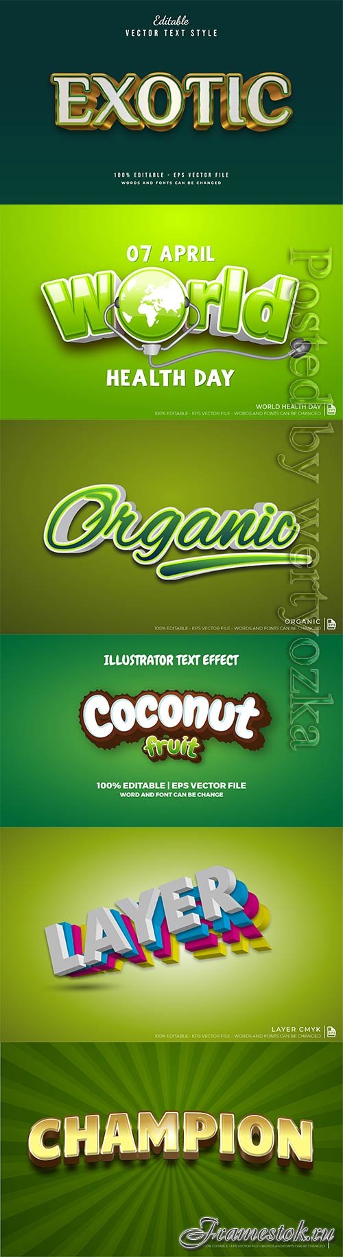 3d editable text style effect vector vol 315