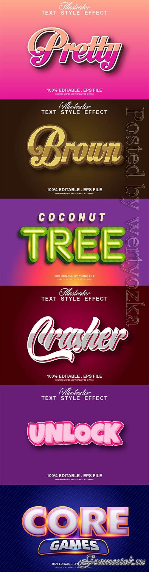 3d editable text style effect vector vol 313