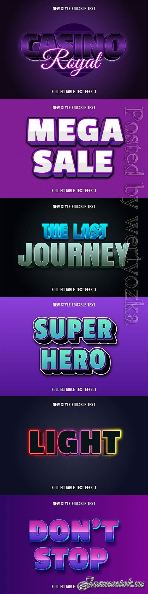 3d editable text style effect vector vol 331