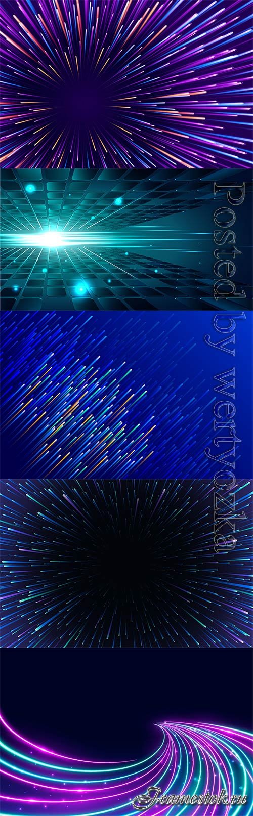 Abstract backgrounds with shining elements in vector