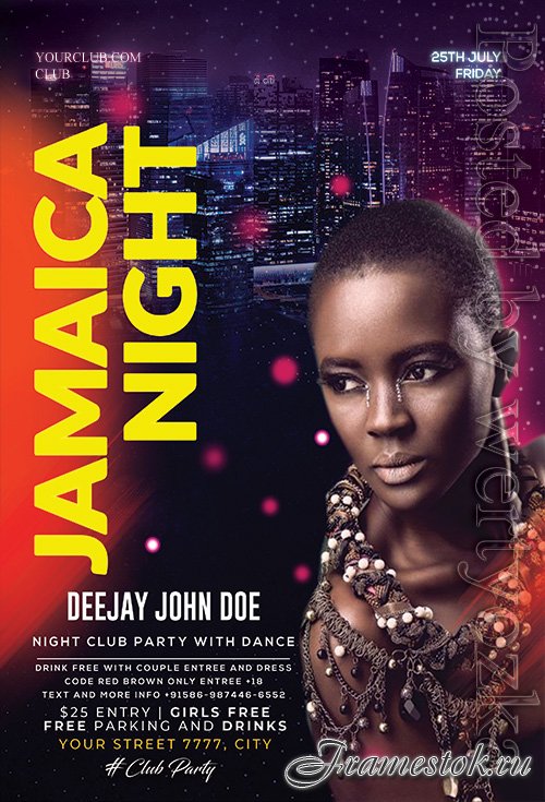 Jamaica Night - Premium flyer psd template