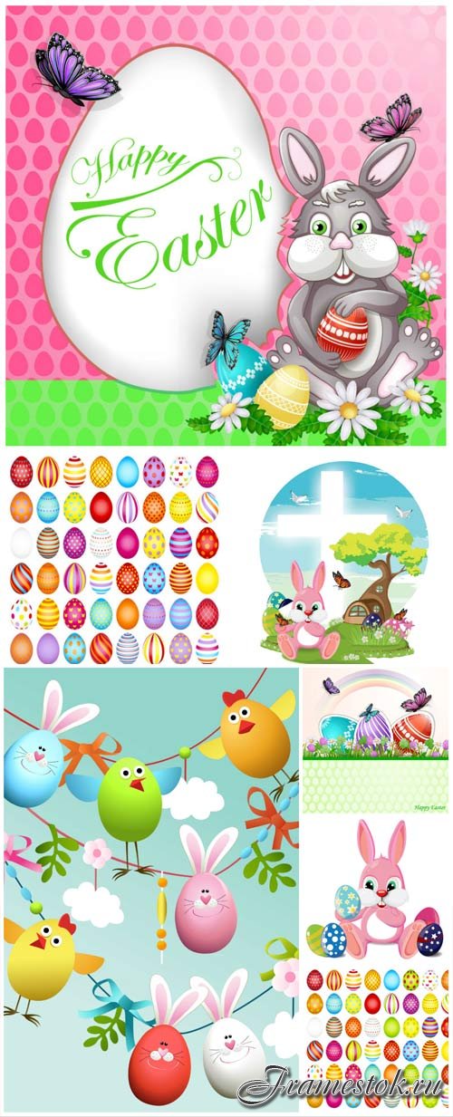 Vector illustration with Easter elements