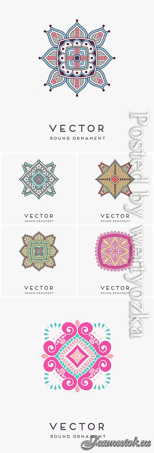 Mandala in vector, islamic motives