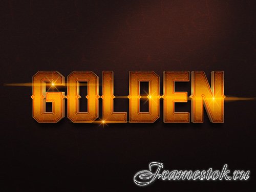 3D Gold Text Effect PSD Design Template vol 12