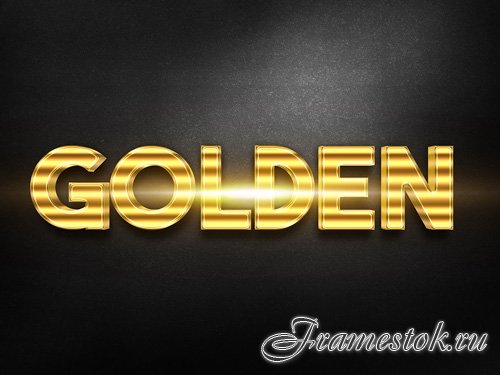 3D Gold Text Effect PSD Design Template vol 14