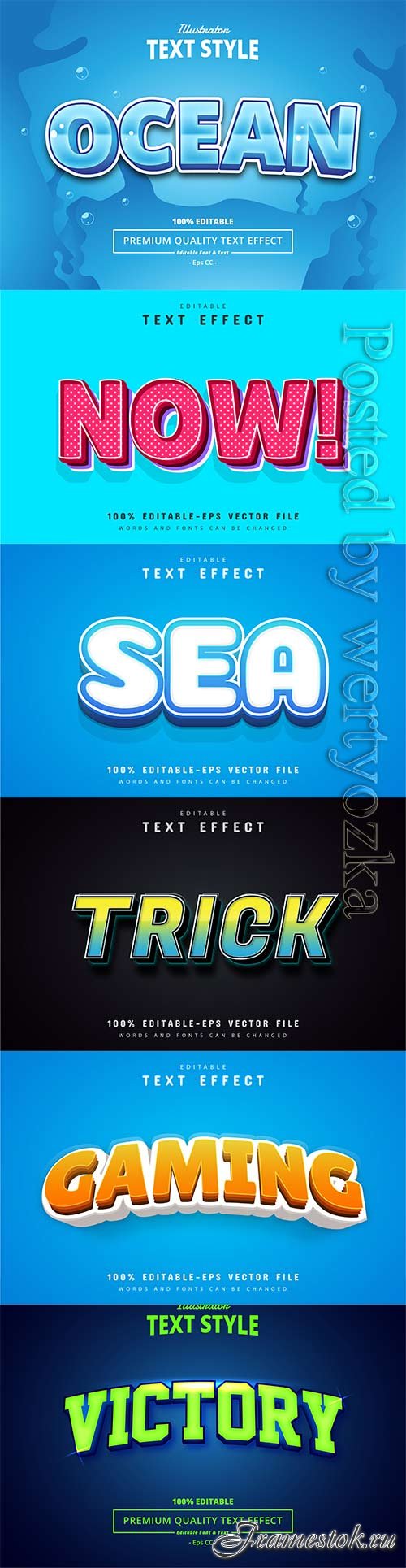 3d editable text style effect vector vol 428