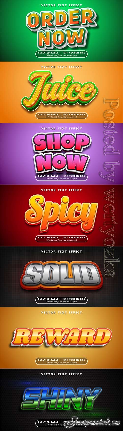 3d editable text style effect vector vol 425