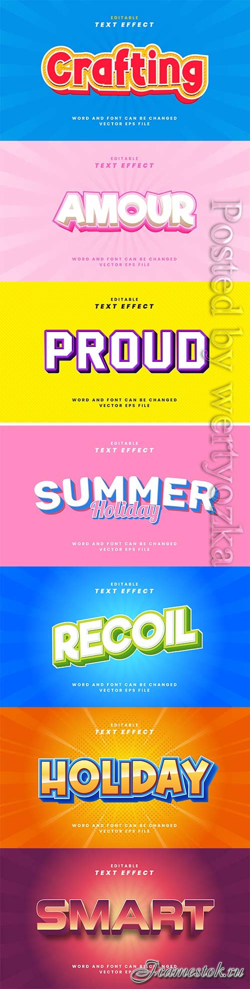 3d editable text style effect vector vol 423